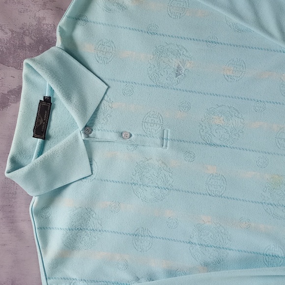 Vintage Giorgio Armani Patterned Longsleeved Shirt Polo - Picture 5 of 8